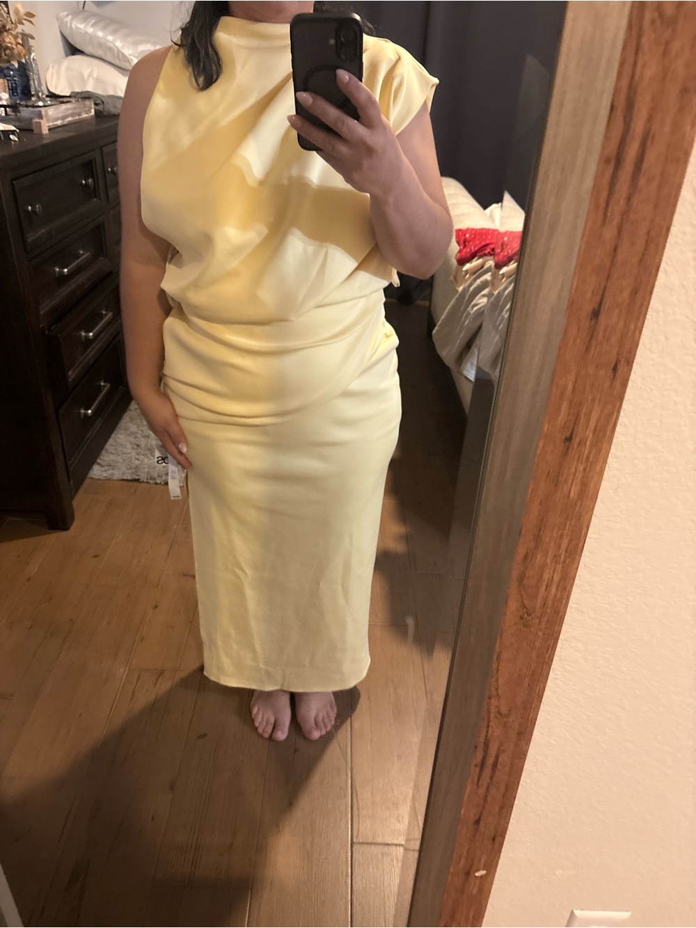 Elegant Lemon Yellow Dress - Picture 3 of 3